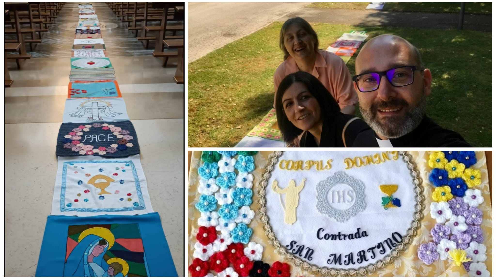 “Infiorata all’uncinetto (e non solo)”,  alla Cattedrale di Fermo torna protagonista il lungo tappeto di stoffa e fili