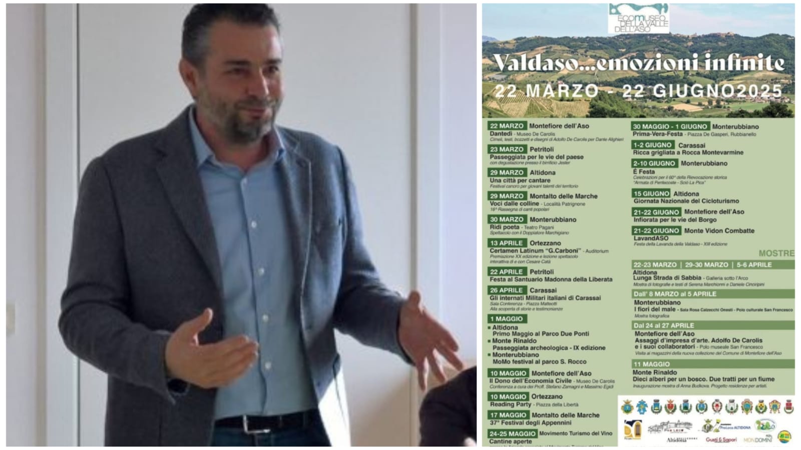 Al via il cartellone di eventi dell’Ecomuseo della Valle dell’Aso: nel week end appuntamenti ad Altidona, Montefiore, Monterubbiano e Petritoli