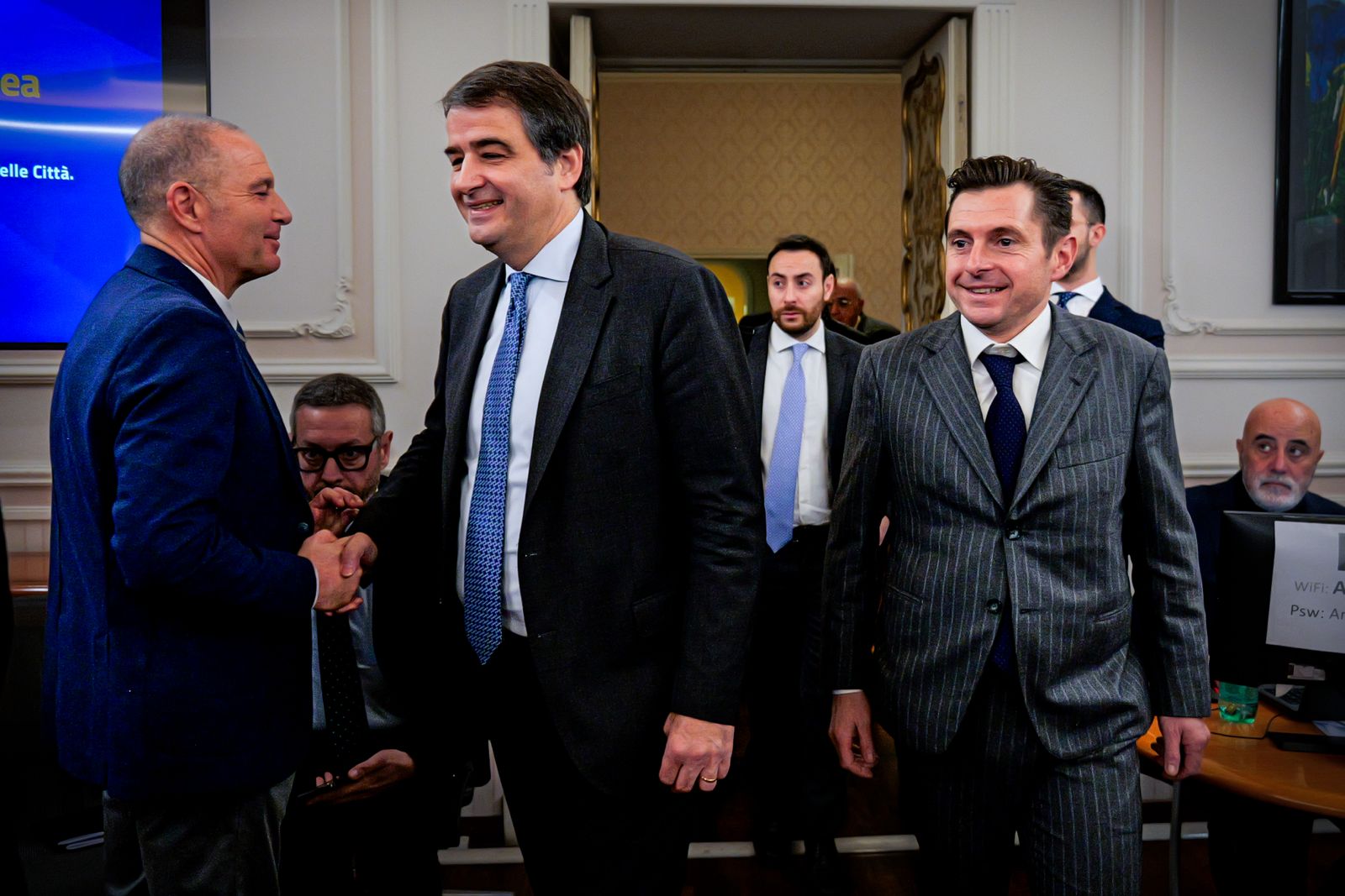 Marco Fioravanti a Roma con il vice presidente esecutivo della Commissione Europea Raffaele Fitto
