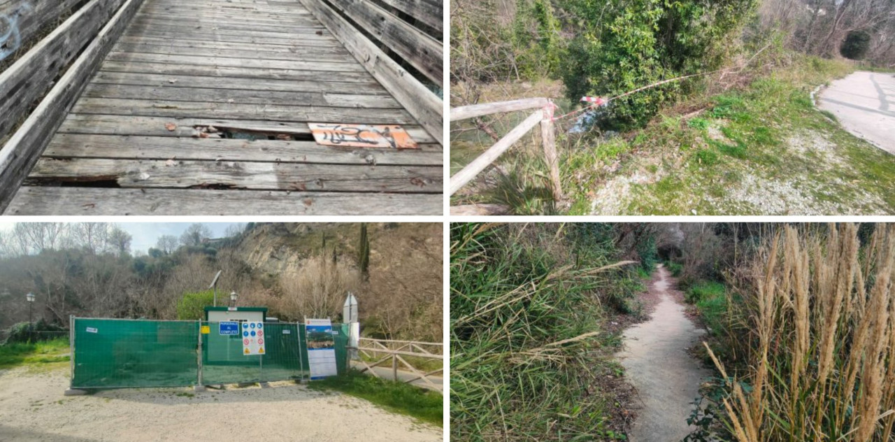 Zona Castellano, dalla Cartiera alla ciclopedonale regna l’abbandono (Le foto)