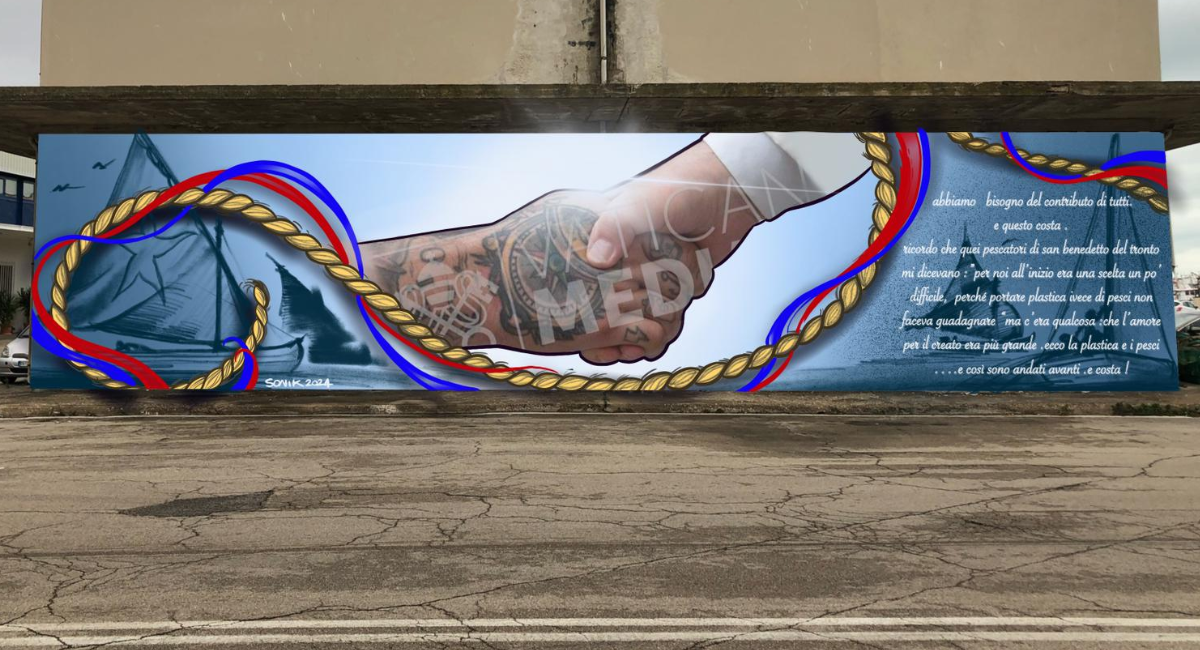 Un murales per ricordare l’amicizia di Papa Francesco per la marineria sambenedettese