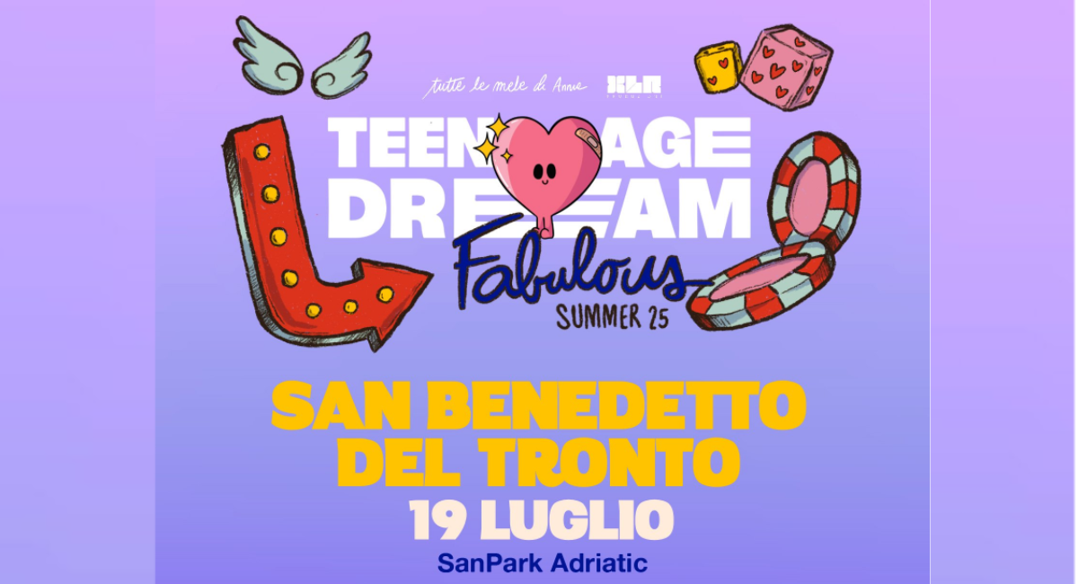 San Park Adriatic, si parte con gli eventi: sabato 19 luglio c’è “Teen Age Dream”