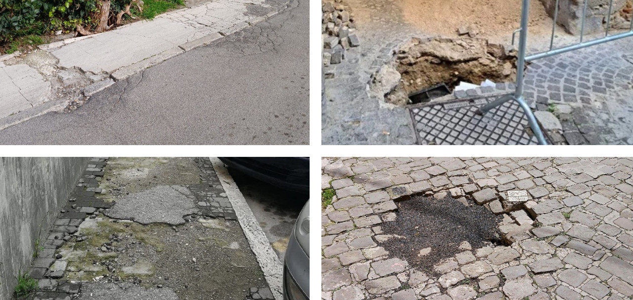 Buche, marciapiedi in pezzi e passaggi pericolosi: turisti si imbattono nel percorso dell’incuria