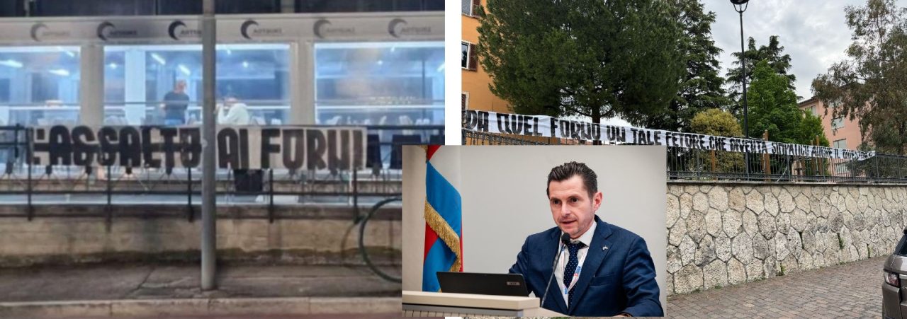 25 aprile e polemiche, Fioravanti duro: «Condanna per gli striscioni comparsi nella notte. Da Ricci sciacallaggio politico»