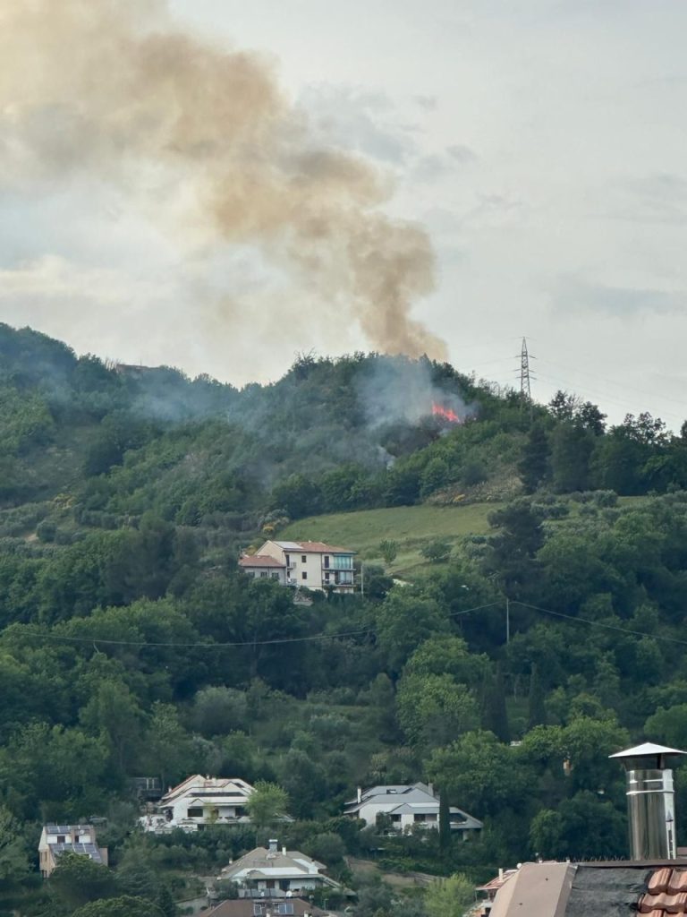 Grosso incendio a Monterocco: paura per le abitazioni della zona <span> (Video e foto)