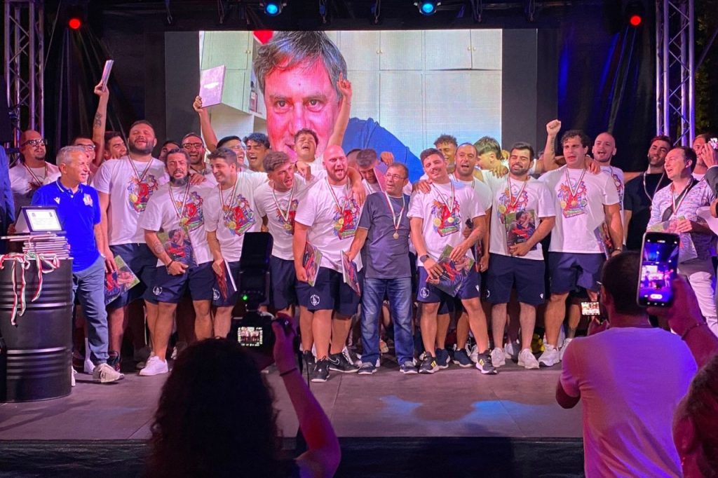 Unione Rugby in Serie A, al Geko la festa dei campioni rossoblù <span> (Video e Foto)