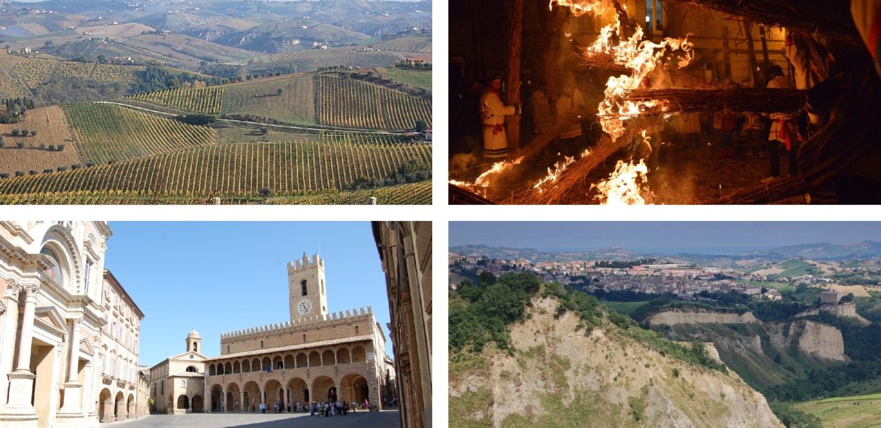 Offida, un balcone vista mare e monti