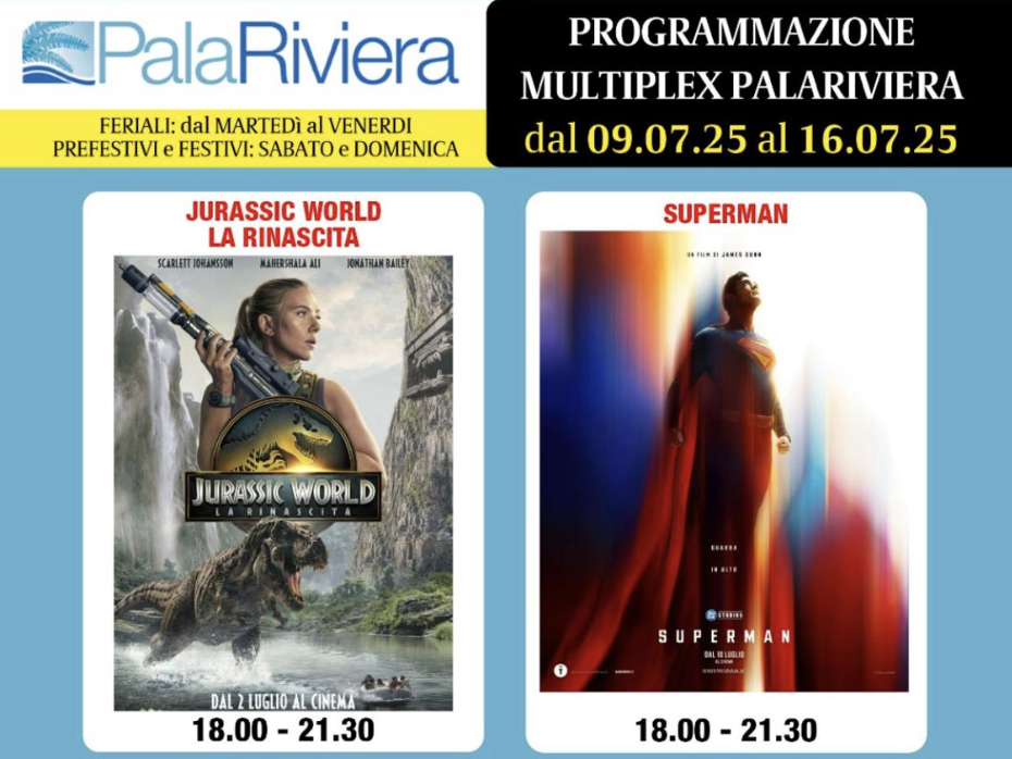 Palariviera: i film della settimana