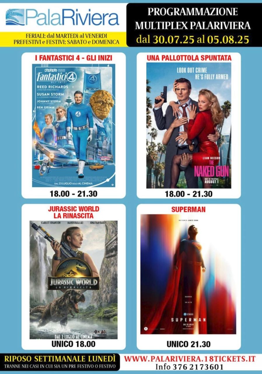 Palariviera: i film della settimana