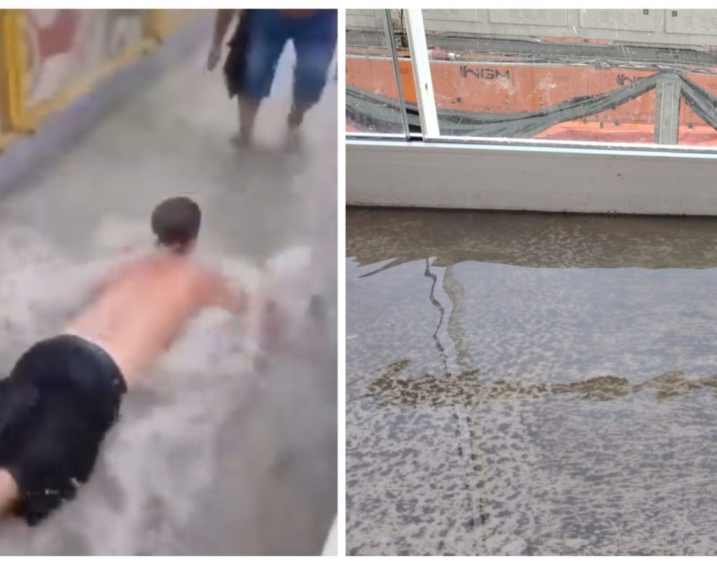 Piove in tribuna “Mazzone”, tifosi costretti alla fuga: «La situazione è vergognosa» <span> (Video e foto)
