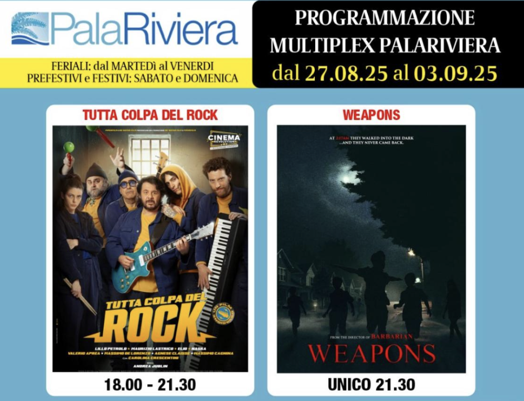 Palariviera, i film della settimana