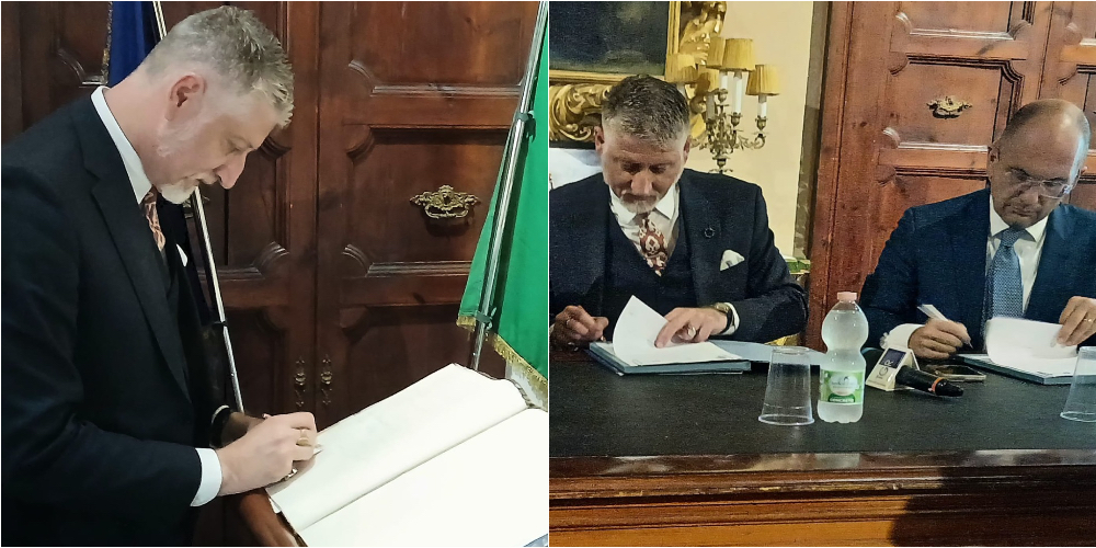 Sisma, il ministro Giuli firma il protocollo d’intesa: «Patto di civiltà e amore verso questa terra»