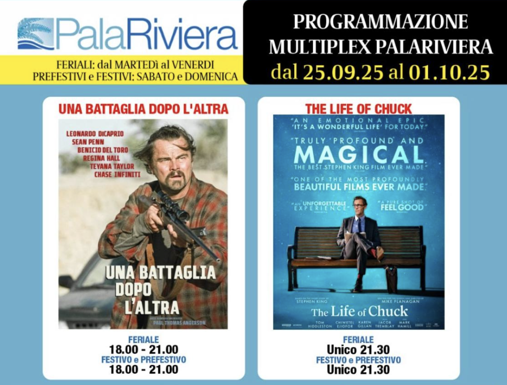 Palariviera, i film della settimana