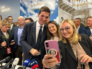 <span>Acquaroli bis</span> (con lui Arianna Meloni)<br> «Affrontati temi del territorio, <br>dall’altra parte l’ho visto fare poco» <span>(Video)</span>