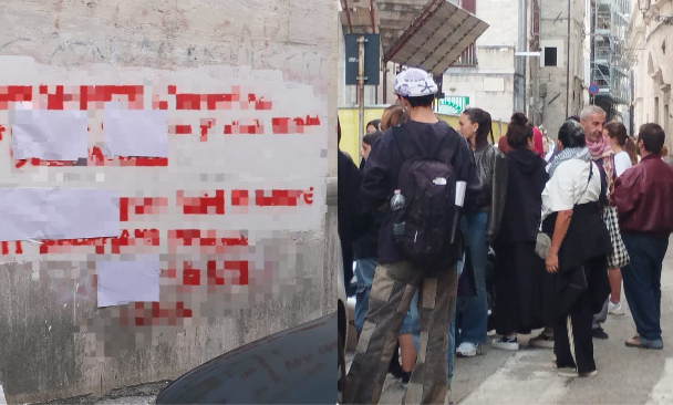 In tanti per difendere la studentessa: manifestazione dopo le scritte offensive sul muro della scuola
