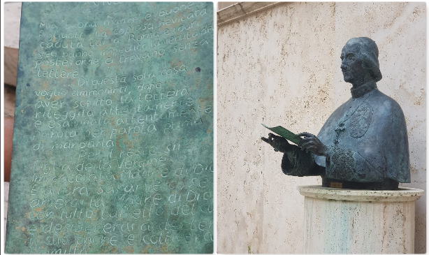 Dopo l’atto vandalico, restituita la lettera al busto di monsignor Marcucci