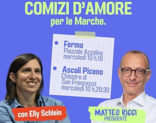 Regionali, Ricci (Pd): «Comizi d’amore per le Marche per ridare speranza ai cittadini»