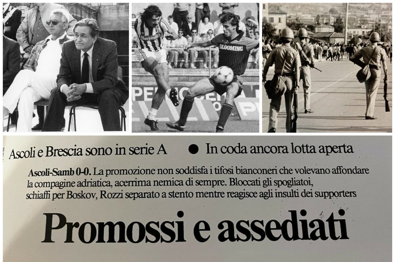 Verso Ascoli-Samb/1 giugno 1986, l’ultimo derby al Del Duca e un “biscotto” indigesto