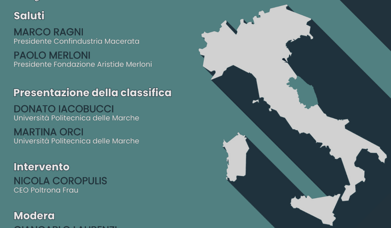 Classifica delle imprese marchigiane: ecco l’atteso report annuale della Fondazione Aristide Merloni