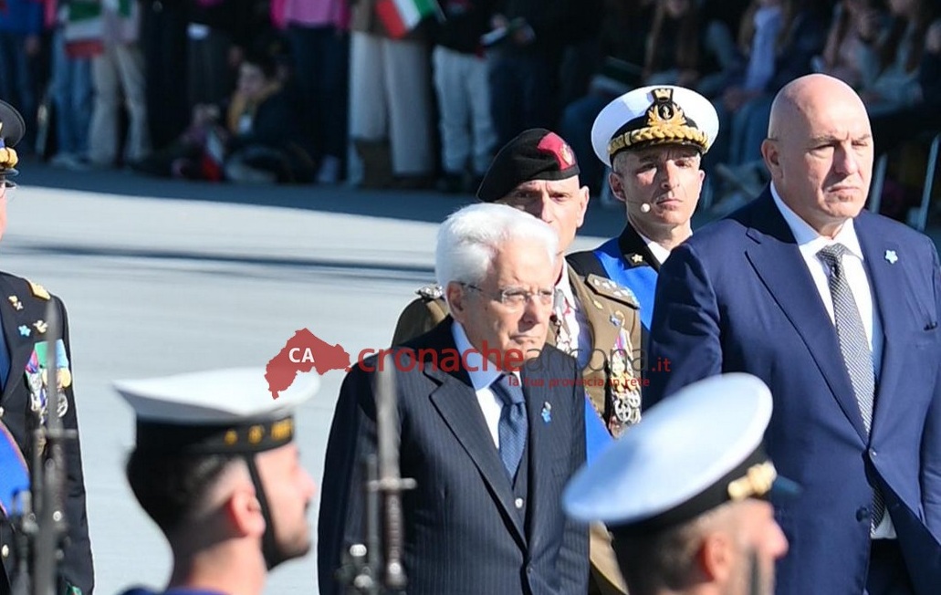 Mattarella e Crosetto ad Ancona: l’omaggio al 4 novembre con lo spettacolo delle Frecce Tricolori