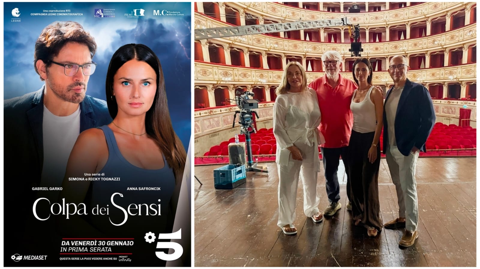 La nuova serie “Colpa dei sensi” su Canale 5, Agostini: «Importante vetrina per le bellezze del territorio»