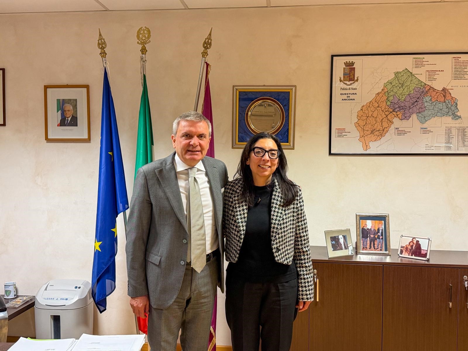 Sicurezza e la collaborazione territoriale, l’assessore regionale Pantaloni  incontra il questore Capocasa