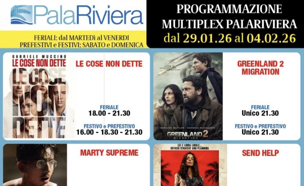 Palariviera, i film della settimana