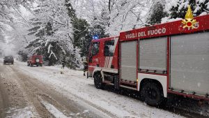 Emergenza neve, nell’ascolano 7 interventi: il maltempo colpisce tutta la regione