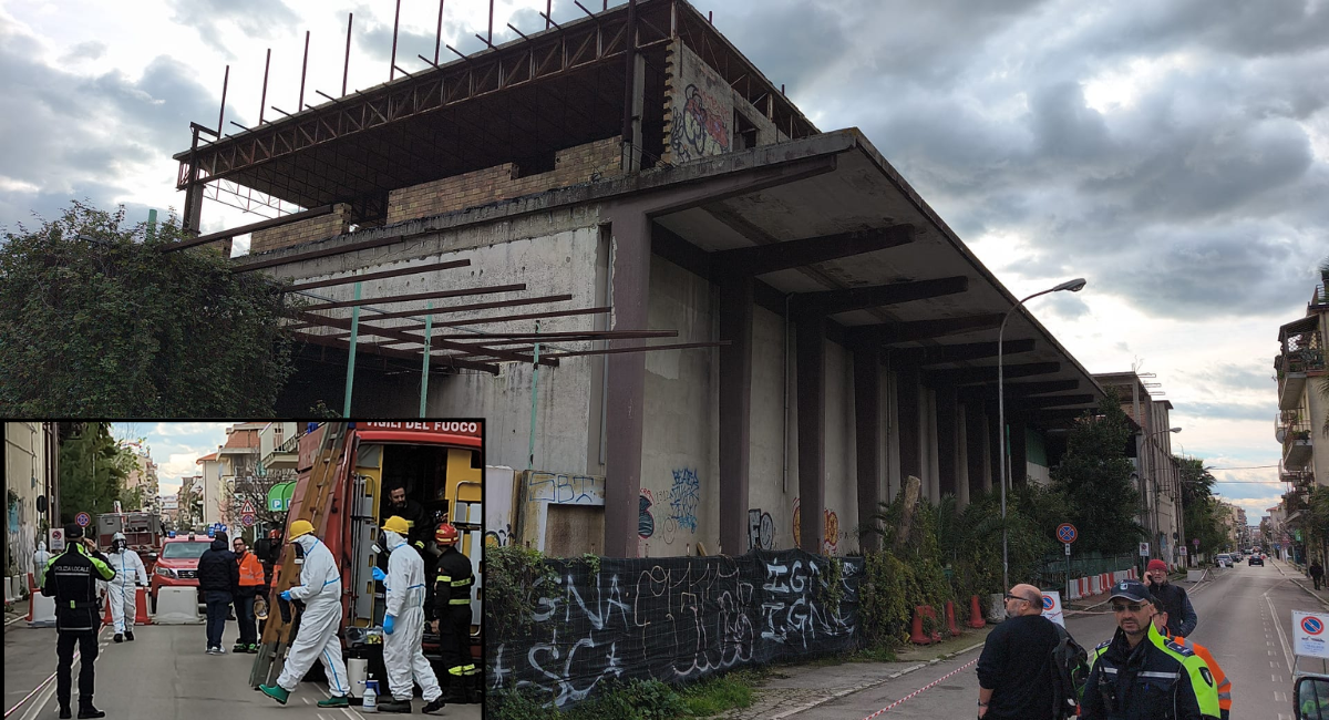 Ecomostro di via Calatafimi, sopralluogo delle autorità per accertare inquinanti
