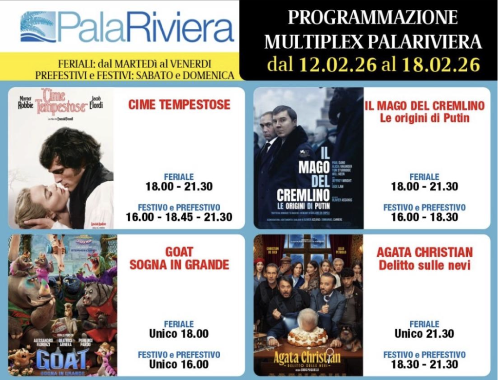 Palariviera, i film della settimana
