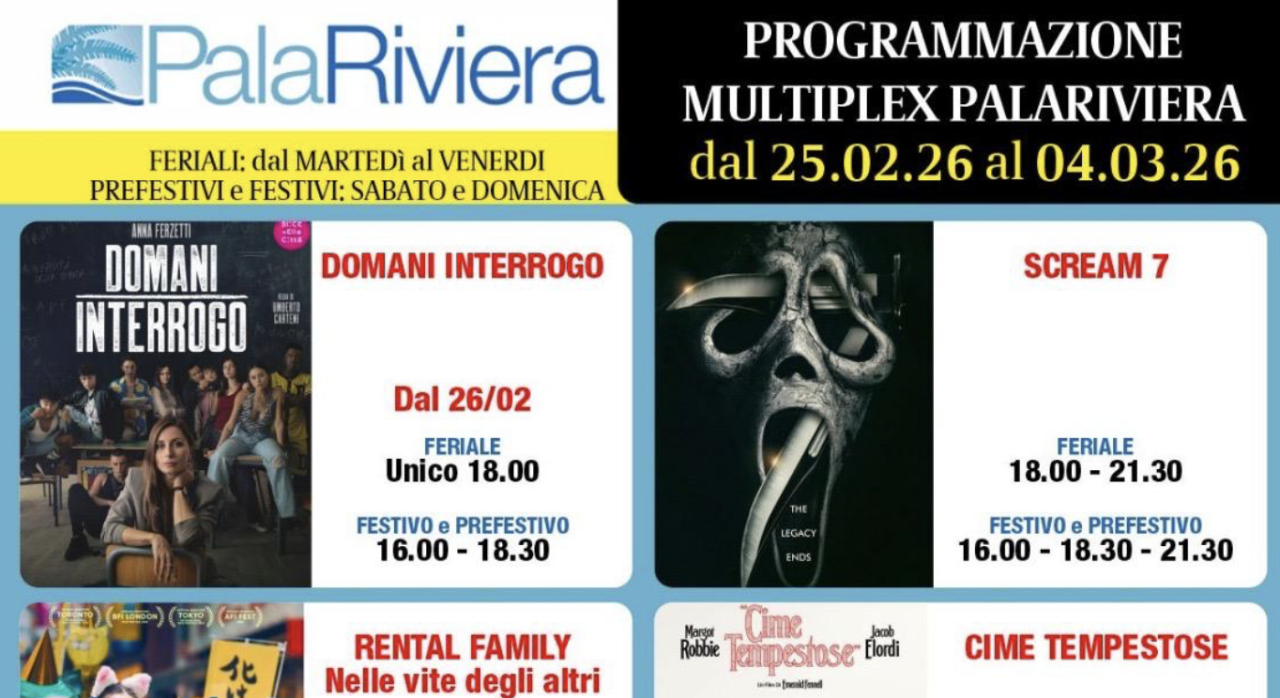 Palariviera, i film della settimana