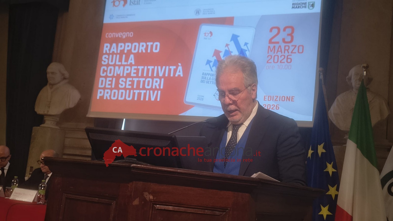 Pil stabile, export sotto pressione, presentato il rapporto Istat: «Le Marche guidino il cambiamento»