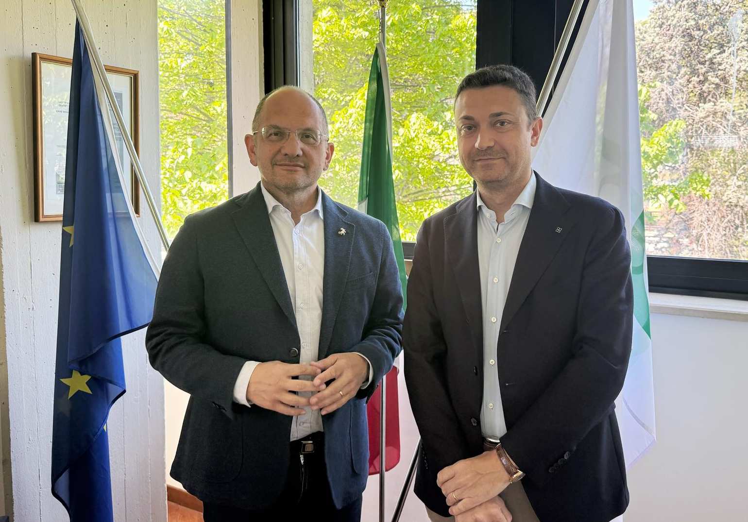 Il commissario Guido Castelli incontra il nuovo presidente Erap Marche Fagioli. «Collaborazione istituzionale strategica»