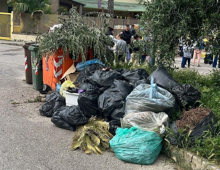 Degrado e rifiuti davanti alla “Marchegiani”: «Segnaliamo da tempo, ma nessuno interviene»