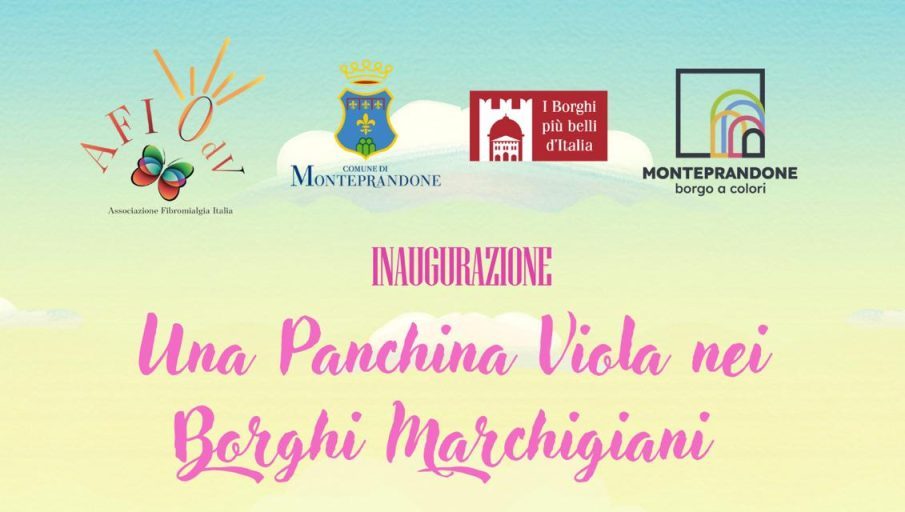 “Una Panchina Viola nei Borghi Marchigiani” per sensibilizzare sulla fibromialgia
