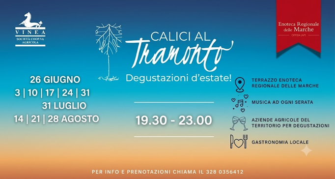 Ogni venerdì il fascino dei vini marchigiani incontra i colori della sera a Offida