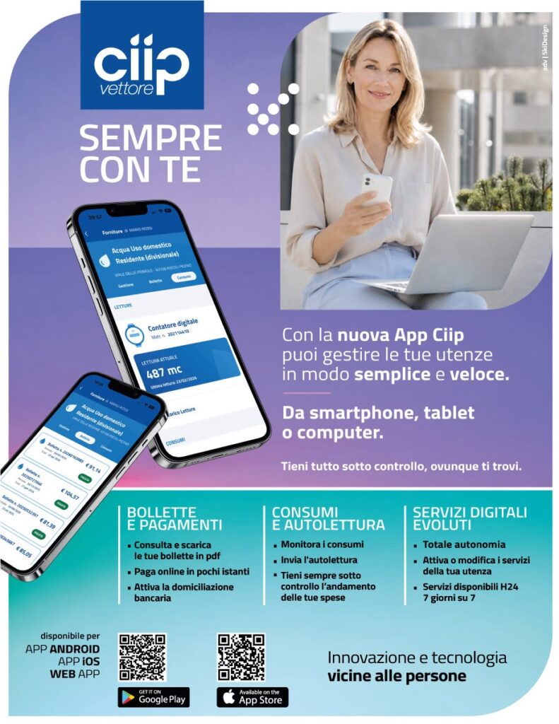 Bollette, consumi e utenze a portata di smartphone con la nuova app della Ciip