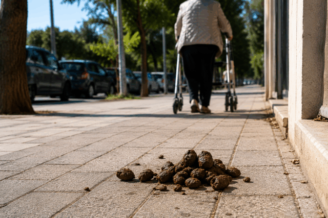 Marciapiedi invasi dalle deiezioni canine: «Un’anziana disabile non riusciva a passare»