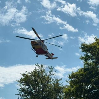 Ciclista si infortuna in montagna, trasferito a Torrette