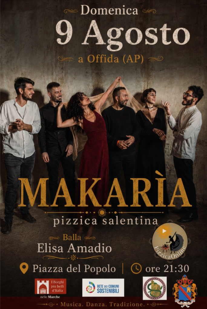 Offida si accende con la pizzica: il 9 agosto in piazza arrivano i Makarìa
