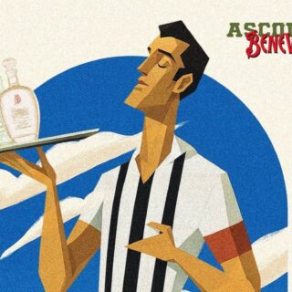 Grafiche e calcio, l’Ascoli in vetta per il manifesto del match con il Benevento