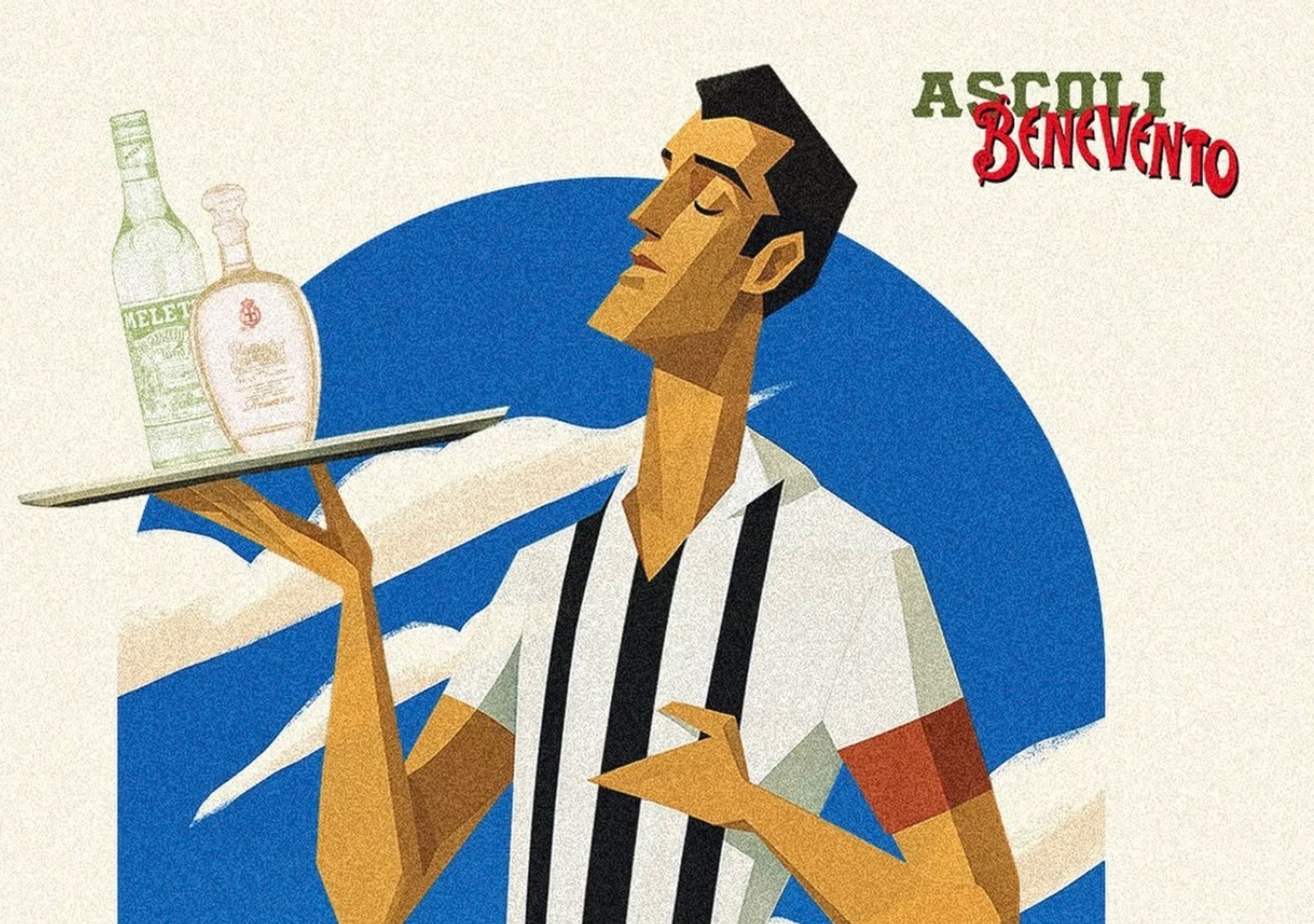 Grafiche e calcio, l’Ascoli in vetta per il manifesto del match con il Benevento