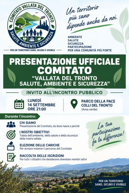 Vallata del Tronto, nasce un Comitato per salute, ambiente e sicurezza Vallata del Tronto, nasce un Comitato per salute, ambiente e sicurezza