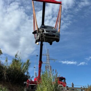 Auto finisce in un fossato in viale dello Sport Auto finisce in un fossato in viale dello Sport